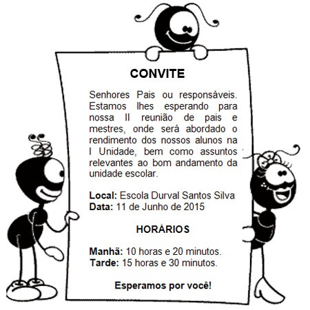 Convite Reunião De Pais E Mestres (6º E 7º Anos) ~ Escola Durval Convite Reunião De Pais E Mestres (6º E 7º Anos) ~ Escola Durval