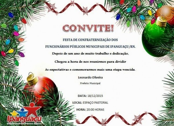 Lhs Divulgações Convite Da Prefeitura Municipal De IpanguaÃu Rn Lhs Divulgações Convite Da Prefeitura Municipal De IpanguaÃu Rn