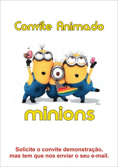 Convite Animado Minions No Elo7 Convite Animado Minions No Elo7