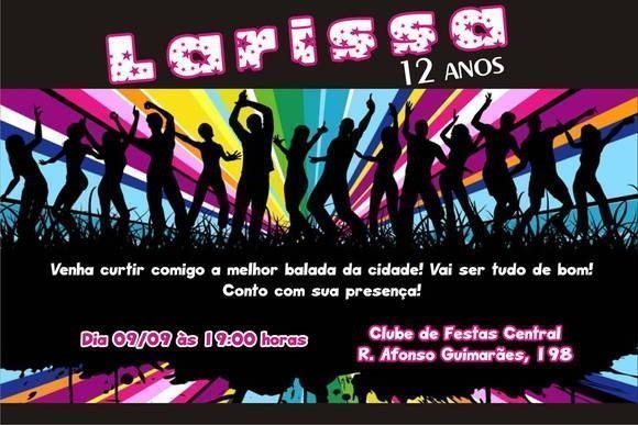 Convite De Aniversário Tema Balada â Modelos De Convite Convite De Aniversário Tema Balada â Modelos De Convite