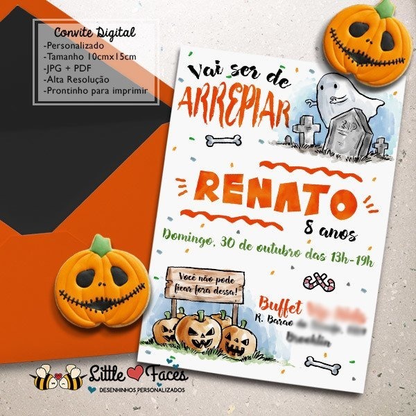 Convite AniversÃ¡rio Festa Halloween