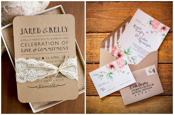 Inspire Blog â Casamentos Convites De Casamento Em Papel Craft Inspire Blog â Casamentos Convites De Casamento Em Papel Craft