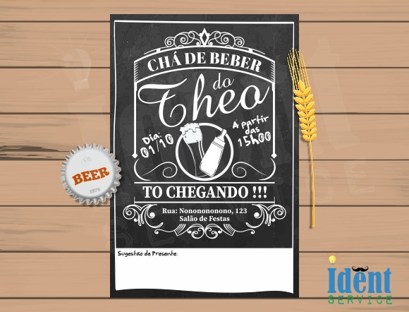 Convite Chá Bar Ou Chá De Bebe Cerveja Digital No Elo7 Convite Chá Bar Ou Chá De Bebe Cerveja Digital No Elo7