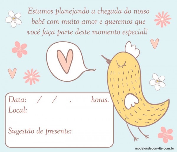 Convite Para ChÃ¡ De BebÃª Virtual  +30 Convite ChÃ¡ De Fraldas