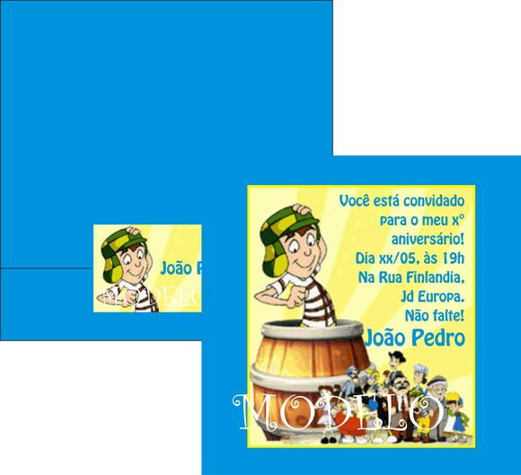 Convite Chaves No Elo7 Convite Chaves No Elo7