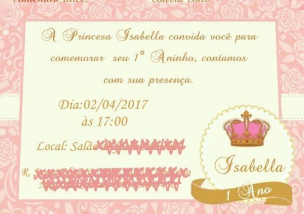 Convite Coroa Menina No Elo7 Convite Coroa Menina No Elo7