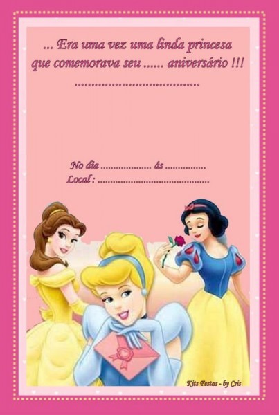 Convite De Aniversario Das Princesas Para Imprimir 4 » Happy Convite De Aniversario Das Princesas Para Imprimir 4 » Happy