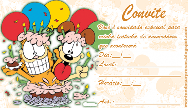 Convite Aniversario Convite Aniversario