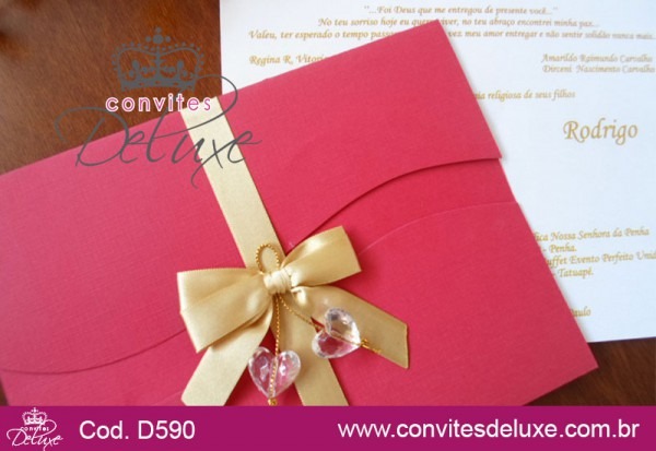 Convite De Casamento Moderno E Criativo Vermelho E Dourado Convite De Casamento Moderno E Criativo Vermelho E Dourado