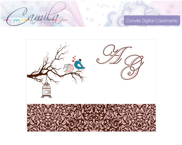 Convite Digital Casamento Passarinhos No Elo7 Convite Digital Casamento Passarinhos No Elo7
