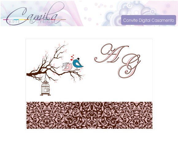 Convite Digital Casamento Passarinhos No Elo7 Convite Digital Casamento Passarinhos No Elo7