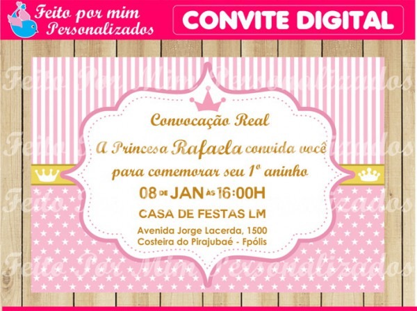 Convite Digital Coroa Menina No Elo7 Convite Digital Coroa Menina No Elo7