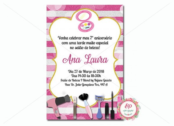 Convite Sabão De Beleza Convite Sabão De Beleza