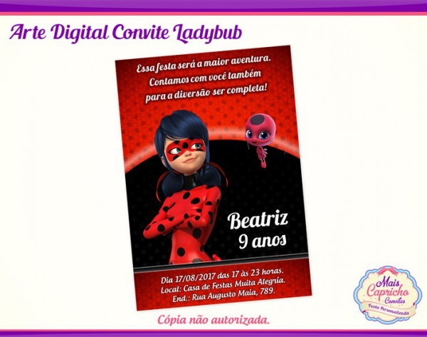 Convite Digital Ladybug Miraculous No Elo7 Convite Digital Ladybug Miraculous No Elo7