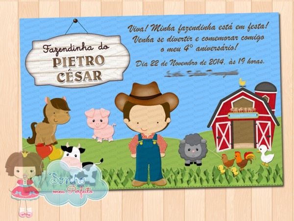 Convite Fazendinha 5 No Elo7 Convite Fazendinha 5 No Elo7