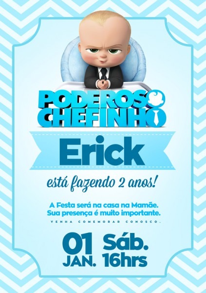 Convite Poderoso Chefinho Para Editar Grátis E Imprimir Convite Poderoso Chefinho Para Editar Grátis E Imprimir