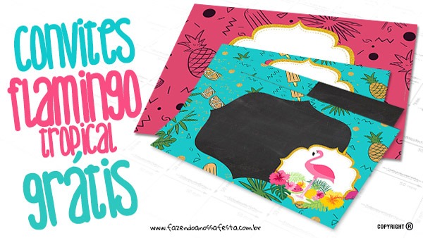 Convite Flamingo Tropical Grátis Para Imprimir Em Casa Convite Flamingo Tropical Grátis Para Imprimir Em Casa