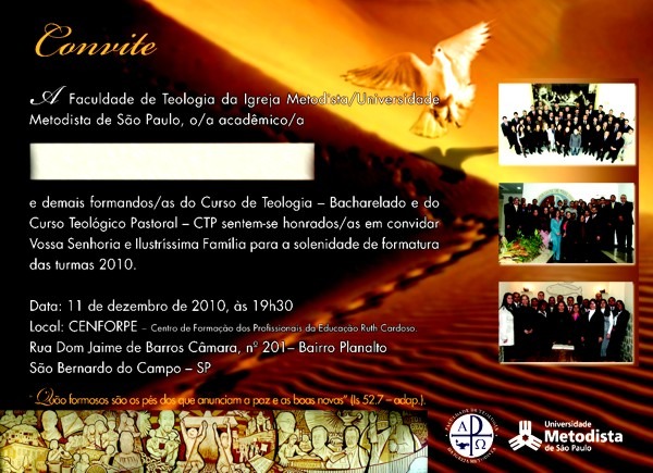 Convite De Formatura Dos As Acadêmicos As De Teologia Convite De Formatura Dos As Acadêmicos As De Teologia
