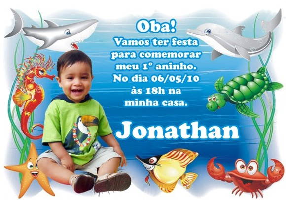Convite Fundo Do Mar No Elo7 Convite Fundo Do Mar No Elo7