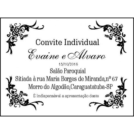 Convite Individual Convite Individual