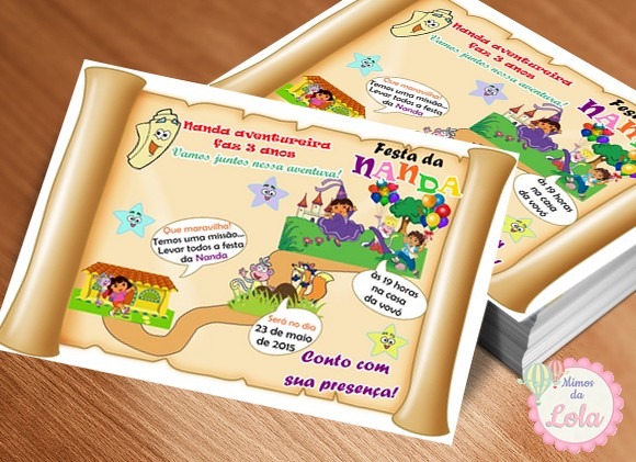 Convite Mapa Dora Aventureira No Elo7 Convite Mapa Dora Aventureira No Elo7