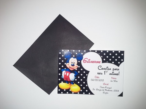 Convite Mickey Envelope Tag Para Fechar Convite Mickey Envelope Tag Para Fechar