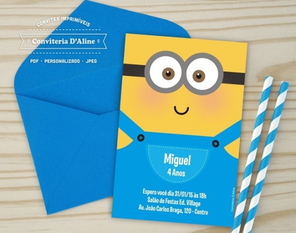 Convite Minions Convite Minions