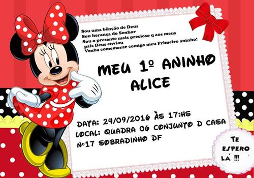 25 Convites Da Minnie Vermelha Tradicionais! â Modelos De Convite 25 Convites Da Minnie Vermelha Tradicionais! â Modelos De Convite