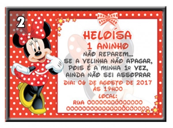 Convite Minnie Vermelha Aniversário Digital Virtual Minie Convite Minnie Vermelha Aniversário Digital Virtual Minie