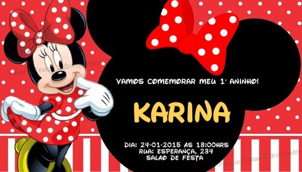 Convite Minnie Vermelha No Elo7 Convite Minnie Vermelha No Elo7