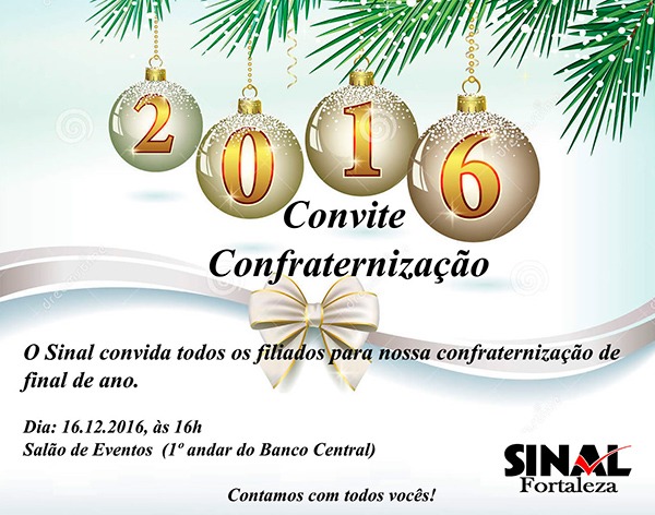 Convite De Confraternização Convite De Confraternização