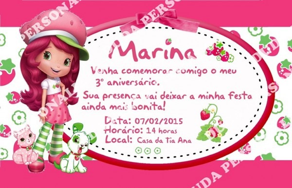 Convite Para Festa Infantil Moranguinho No Elo7 Convite Para Festa Infantil Moranguinho No Elo7