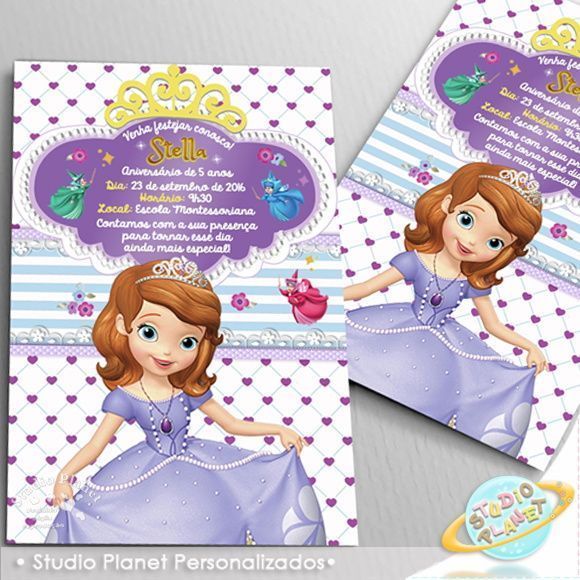Convite Princesa Sofia Convite Princesa Sofia