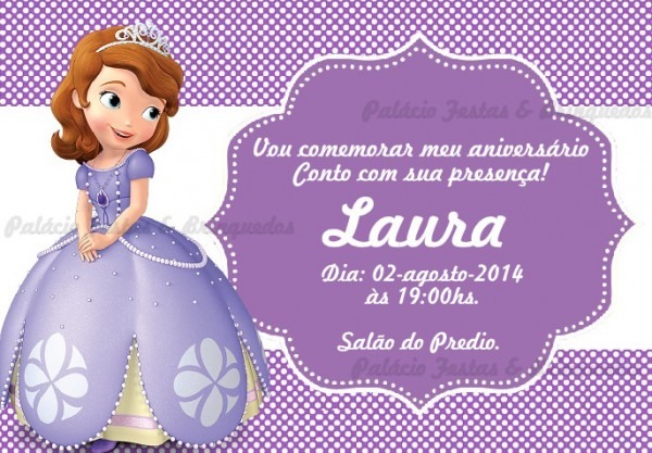 Convite Princesa Sofia No Elo7 Convite Princesa Sofia No Elo7