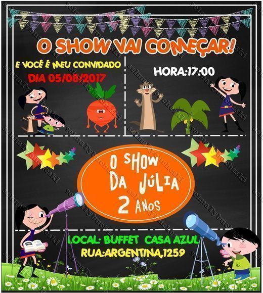 Convite Show Da Luna