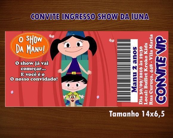 Convite Ingresso Show Da Luna Convite Ingresso Show Da Luna
