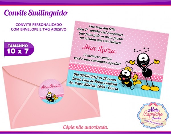 Convite Smilinguido No Elo7 Convite Smilinguido No Elo7