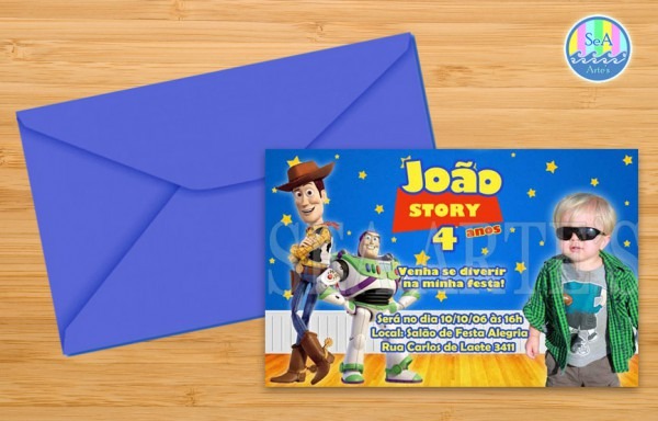 Convite Toy Story Personalizado No Elo7