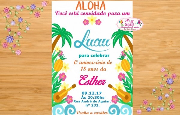 Convite Tropical No Elo7 Convite Tropical No Elo7