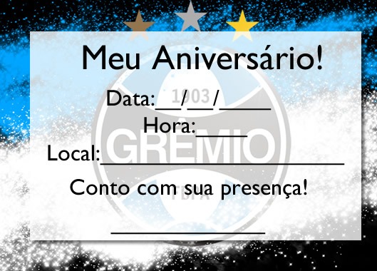 Convite Grêmio Convite Grêmio