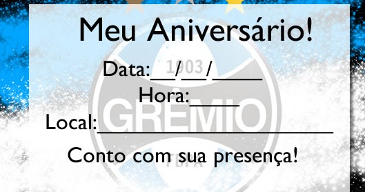 Convite Grêmio Convite Grêmio