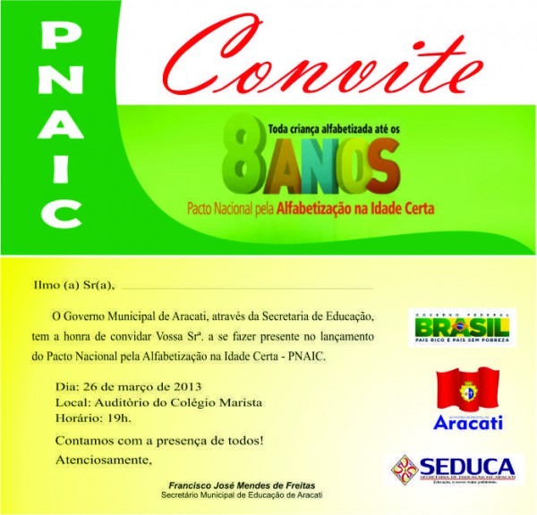 Aracati Em Foco Educação Aracati Fará Lançamento Do Pnaic Dia Aracati Em Foco Educação Aracati Fará Lançamento Do Pnaic Dia