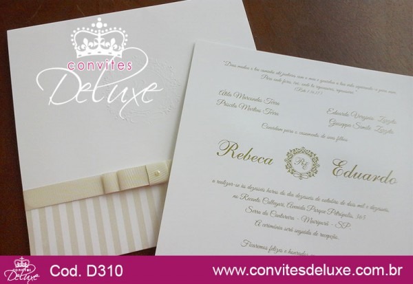 Convite De Casamento Clássico, Elegante E Sofisticado Convite De Casamento Clássico, Elegante E Sofisticado