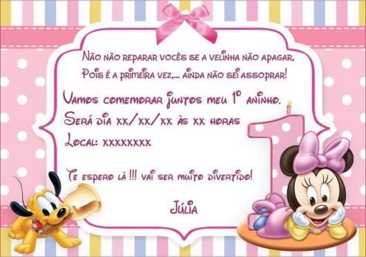 Convites Da Minnie 70 Inspirações FofÃssimas & Modelos Para Convites Da Minnie 70 Inspirações FofÃssimas & Modelos Para
