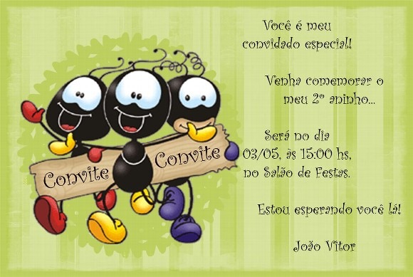 Convites De Aniversário (5) Convites De Aniversário (5)