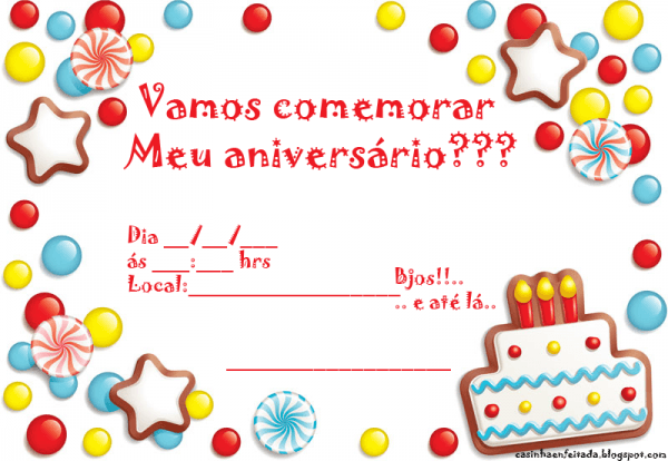 Convites De Aniversário Infantil, Adulto, Feminino E Masculino Convites De Aniversário Infantil, Adulto, Feminino E Masculino