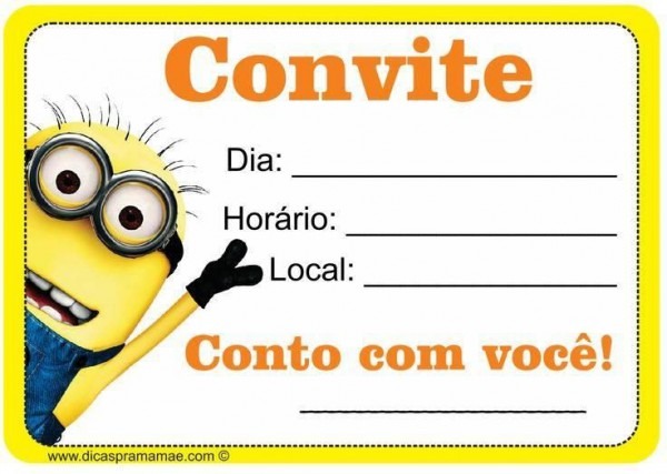 Convites De Aniversario Minions 1 » Happy Birthday World Convites De Aniversario Minions 1 » Happy Birthday World