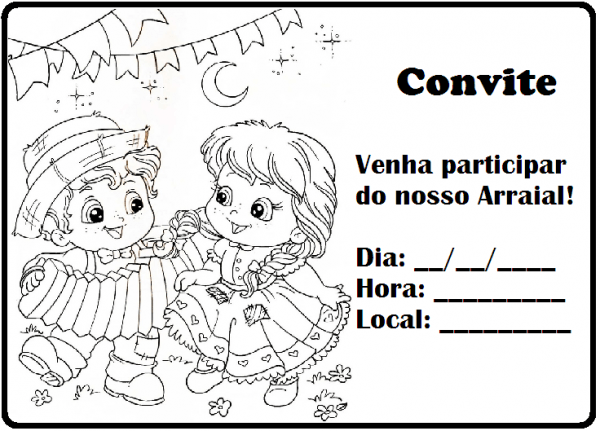 Convites Para Festa Junina Para Imprimir â SÃ Escola