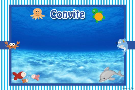 30 Convites Fundo Do Mar Lindos & Como Fazer Gastando Pouco! 30 Convites Fundo Do Mar Lindos & Como Fazer Gastando Pouco!