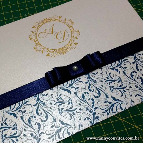 Convites Para Casamento Azul Com Dourado Convites Para Casamento Azul Com Dourado